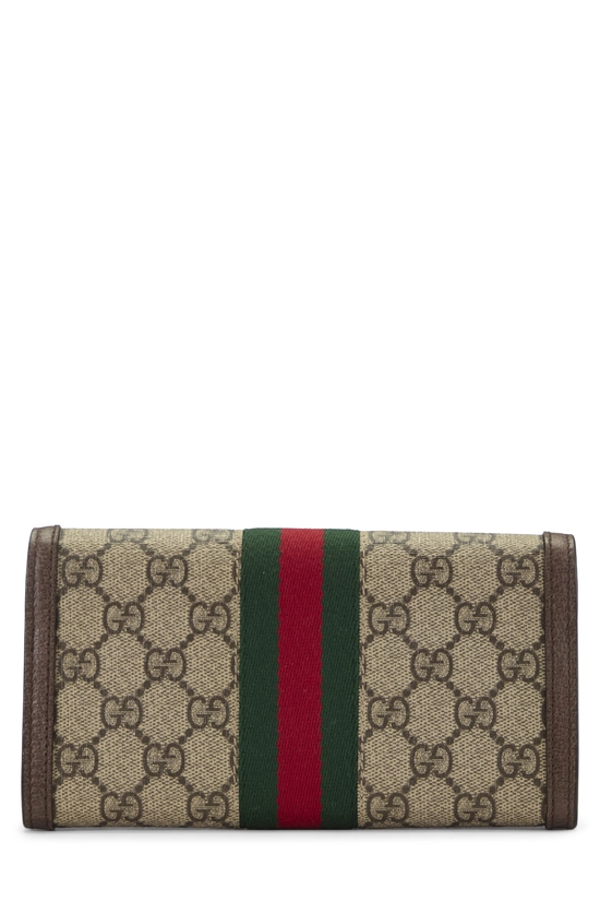 Brown GG Supreme Canvas Ophidia Continental Wallet, , large image number 2