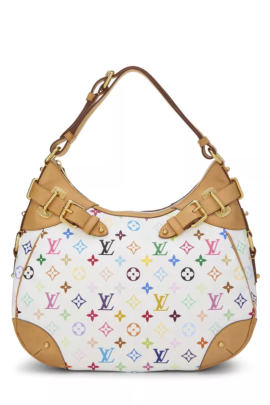 Takashi Murakami x Louis Vuitton White Monogram Multicolore Greta Hobo, , large image number 0