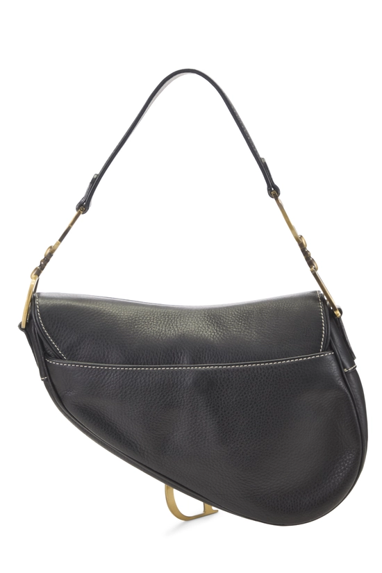 Black Leather Saddle Bag, , large image number 3