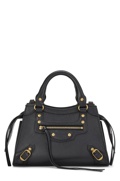 Black Calfskin Neo Classic City Mini