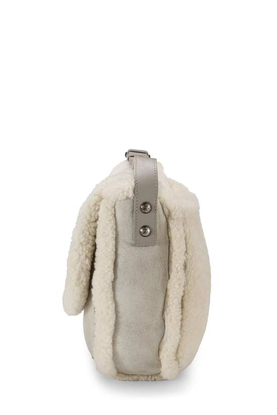 Paris-Salzburg White Shearling Austrian Messenger, , large image number 2