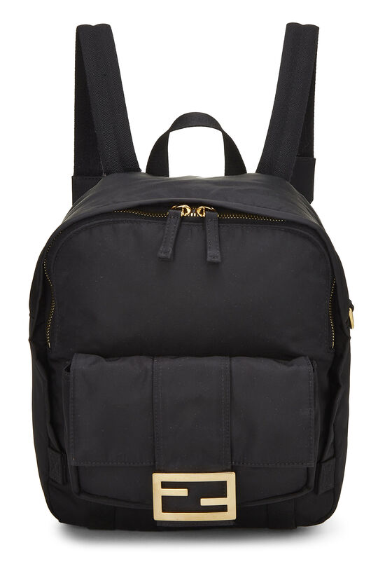 Black Nylon Backpack, , large image number 0