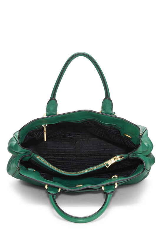 Green Vitello Daino Convertible Handbag, , large image number 7