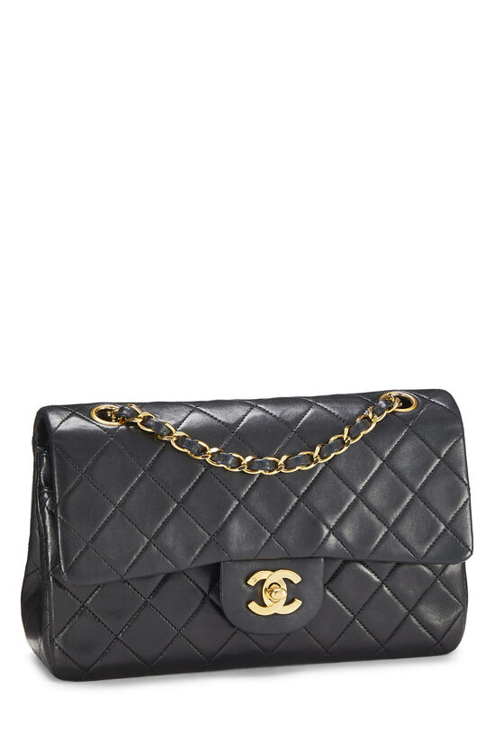 Black Quilted Lambskin Classic Double Flap Small, , large image number 1