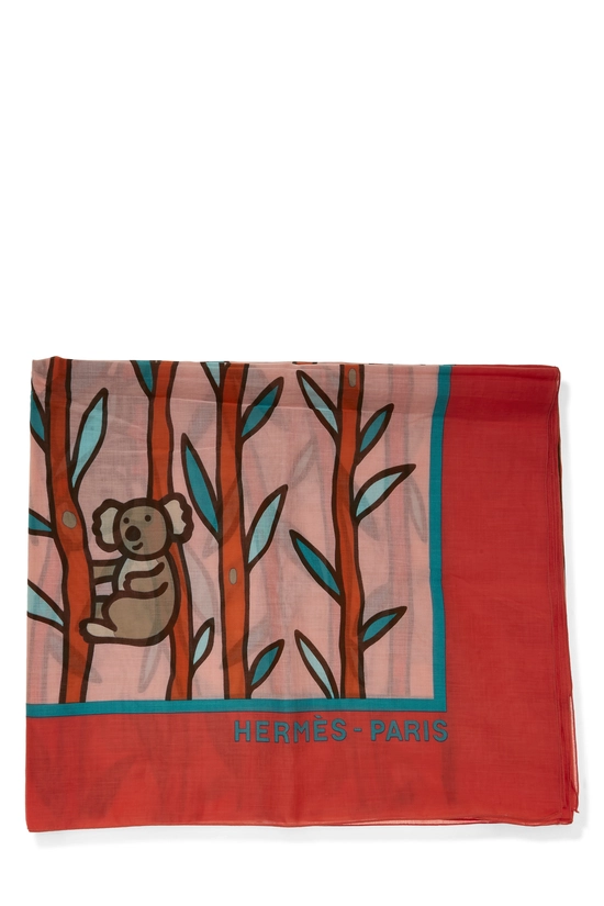 Multicolor 'Koala Pareo' Cotton Scarf TGM, , large image number 1