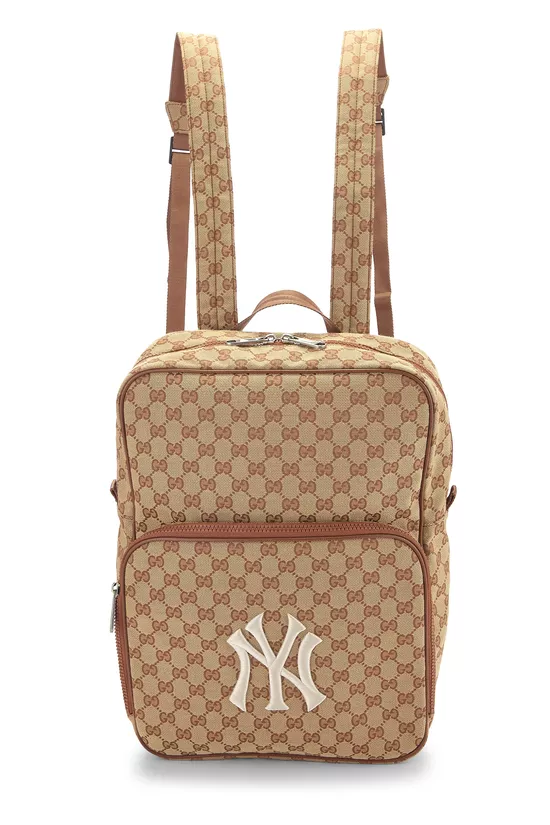 Pink GG Canvas New York Yankees Backpack, , large image number 0