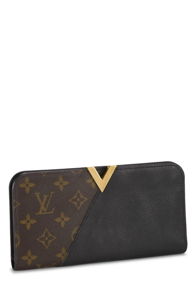 Monogram Canvas Black Leather Kimono Wallet, , large