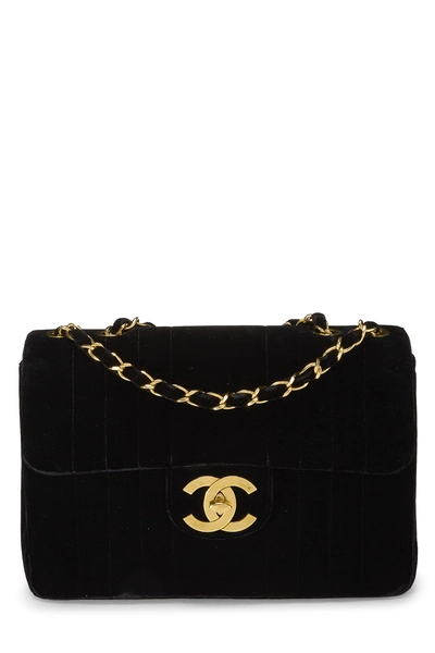 Chanel Black Caviar Vertical Flap Jumbo
