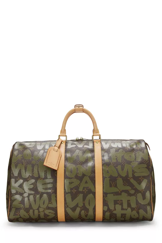 Stephen Sprouse x Louis Vuitton Green Monogram Graffiti Keepall 50, , large image number 0