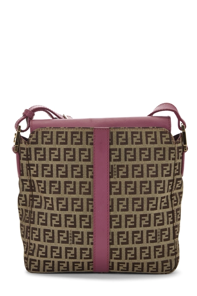 Fendi Pink Zucchino Canvas Crossbody