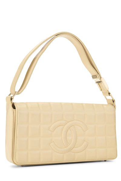 Chanel Beige Leather Chocolate Bar Shoulder Bag — photo 2
