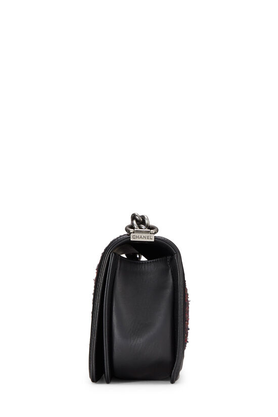 Multicolor Tweed Boy Bag Medium , , large image number 4