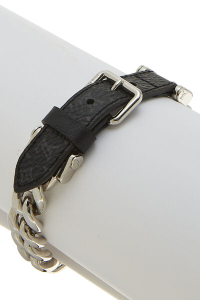 Black Monogram Eclipse Chain Bracelet, , large