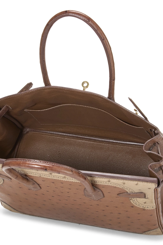 Mousse, Marron Fonce, Etrusque Ostrich Birkin 35, , large image number 6