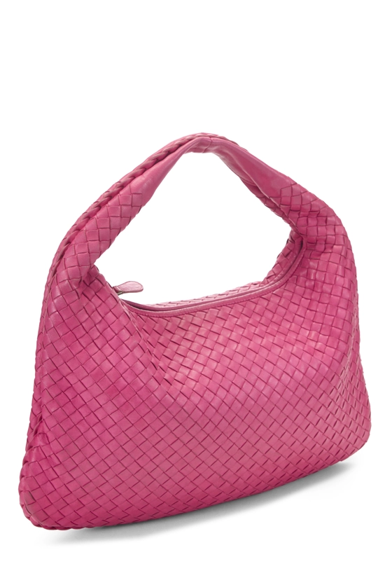 Pink Intrecciato Veneta Hobo Medium, , large image number 1