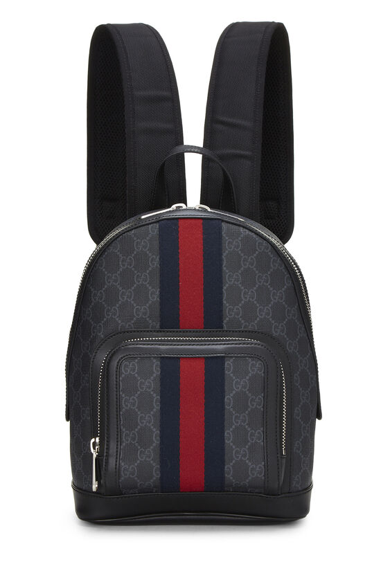 Black GG Supreme Canvas Web Backpack Small, , large image number 0