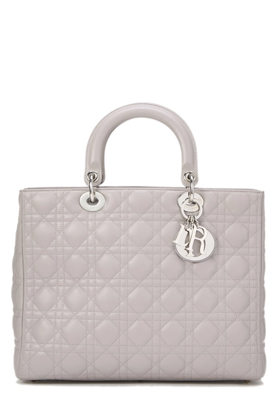 Purple Cannage Quilted Lambskin Lady Dior Large