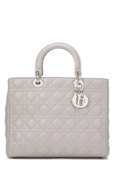 Purple Cannage Quilted Lambskin Lady Dior Large