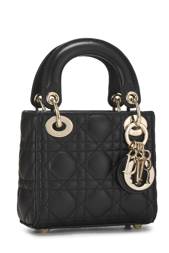 Black Lambskin Lady Dior Micro, , large image number 2