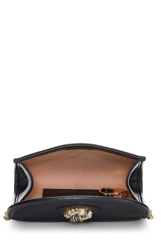 Black Leather Web Rajah Shoulder Bag Mini, , large image number 6