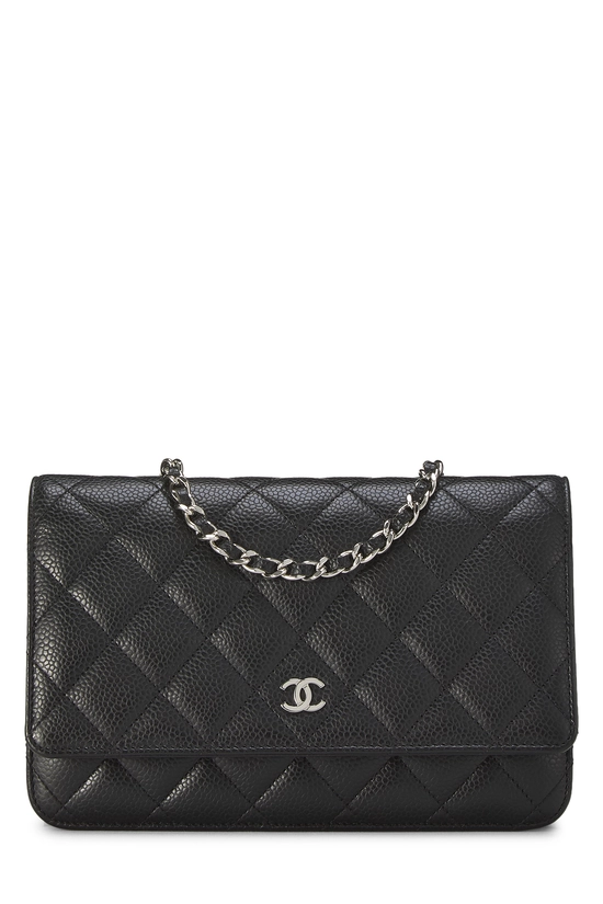 Black Caviar Classic Quilted Wallet On Chain (WOC), , large image number 0
