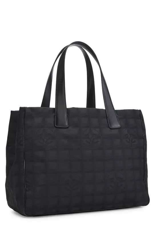 Black Nylon Travel Line Tote Medium, , large image number 1