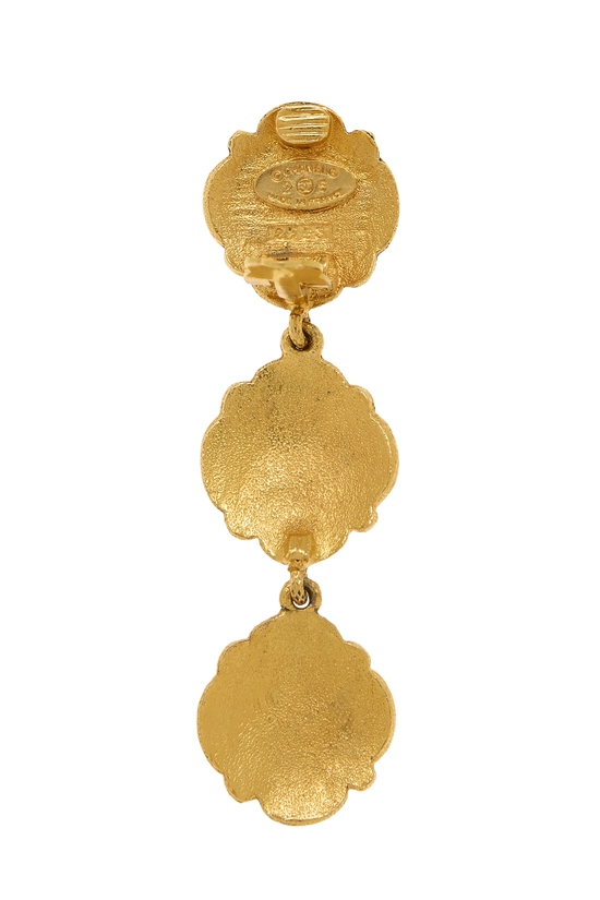 Red Gold Gripoix Earrings, , large image number 2