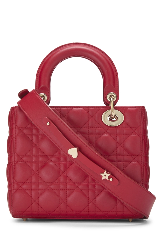 Red Cannage Quilted Lambskin Lady Dior Small, , large image number 3