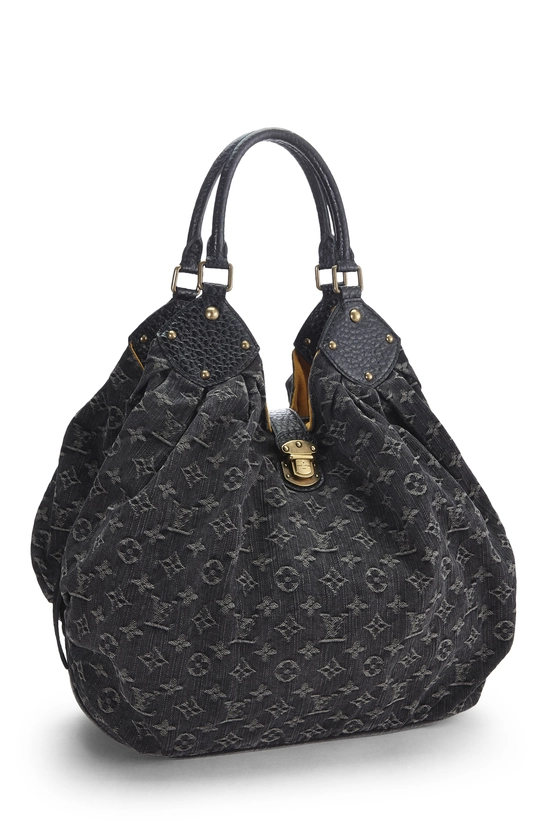 Black Monogram Denim Mahina XL, , large image number 1