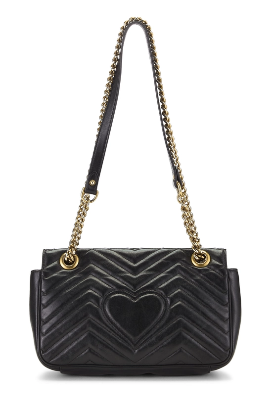 Black Leather Marmont Matelass&eacute; Shoulder Bag, , large image number 3