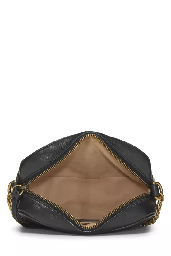 Black Leather GG Marmont Crossbody Mini, , large image number 5