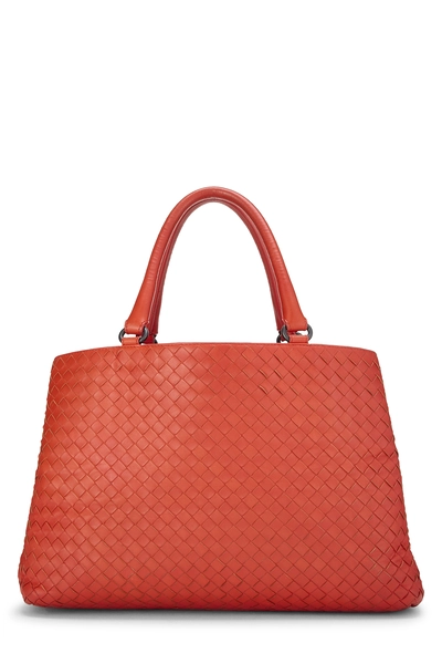 Red Intrecciato Milano Tote