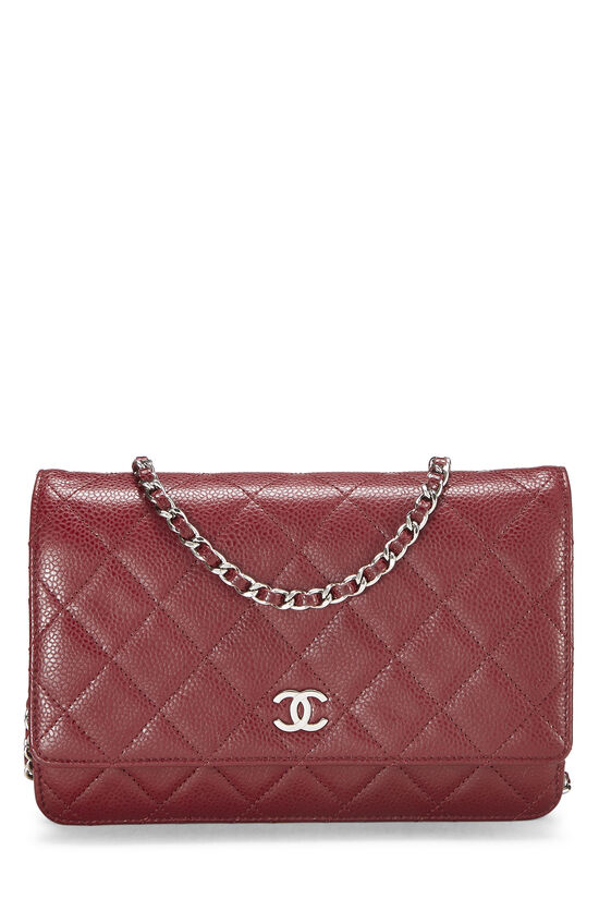 Chanel Blue Grained Leather Interlocking C's Card Slots Snap