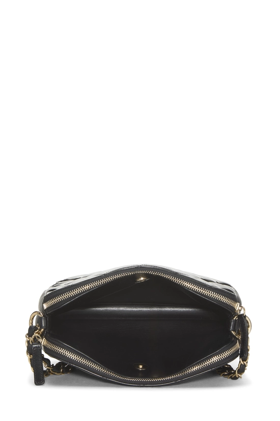 Black Patent Leather Double Zip Camera Bag, , large image number 5