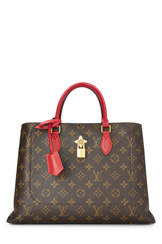 Red Monogram Canvas Flower Tote, , large image number 0