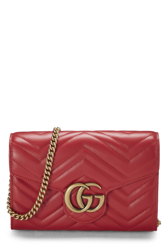 Red Leather GG Marmont Crossbody Small, , large image number 0