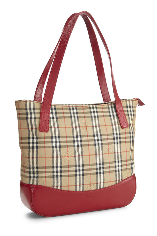 Red Haymarket Check Canvas Tote Small, , large image number 1