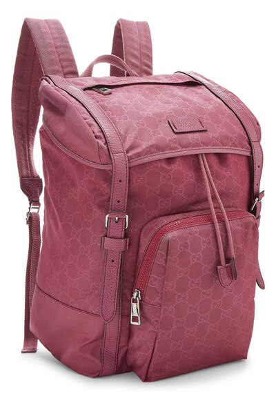 Pink GG Nylon Rucksack Daypack , , large