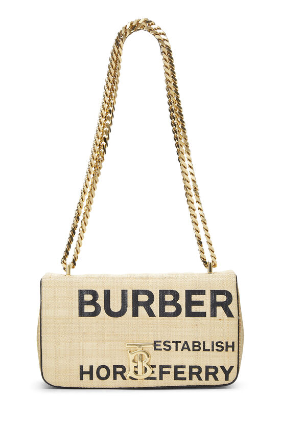 Black Raffia Horseferry Lola Shoulder Bag Small, , large image number 0