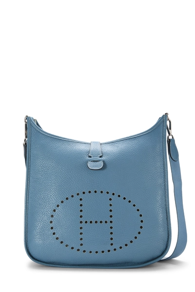 Hermès Blue Jean Clemence Evelyne III GM