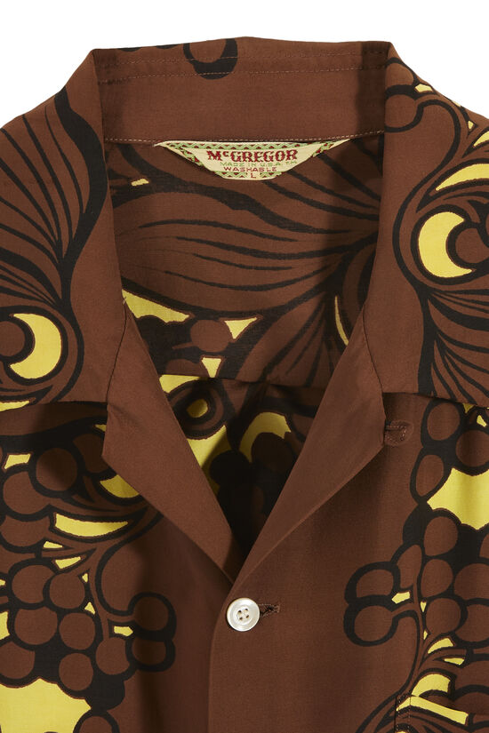 Brown Graphic McGregor Hawaiian Shirt, , large image number 2
