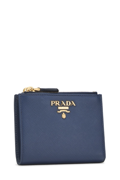 Blue Saffiano Compact Wallet, , large