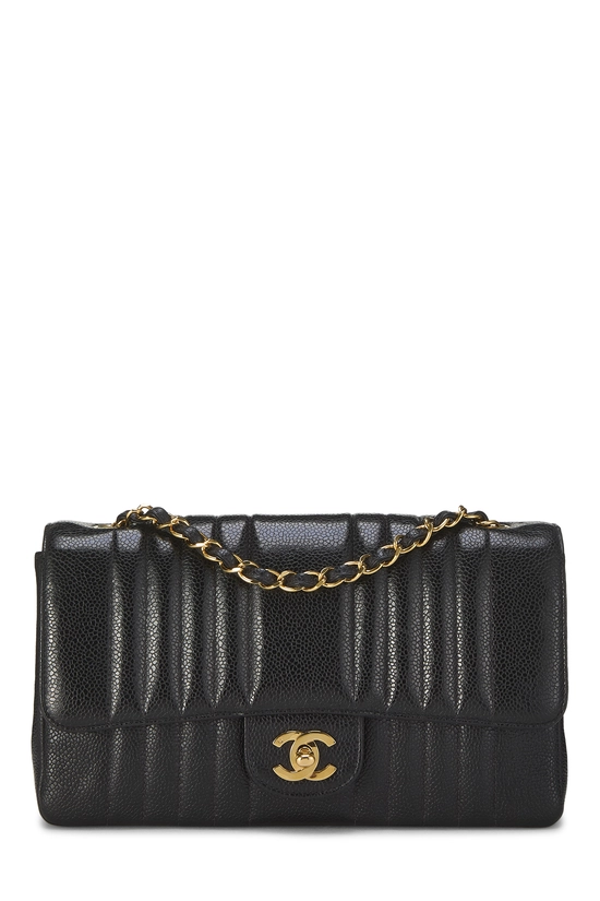 Black Caviar Vertical Flap Medium, , large image number 0