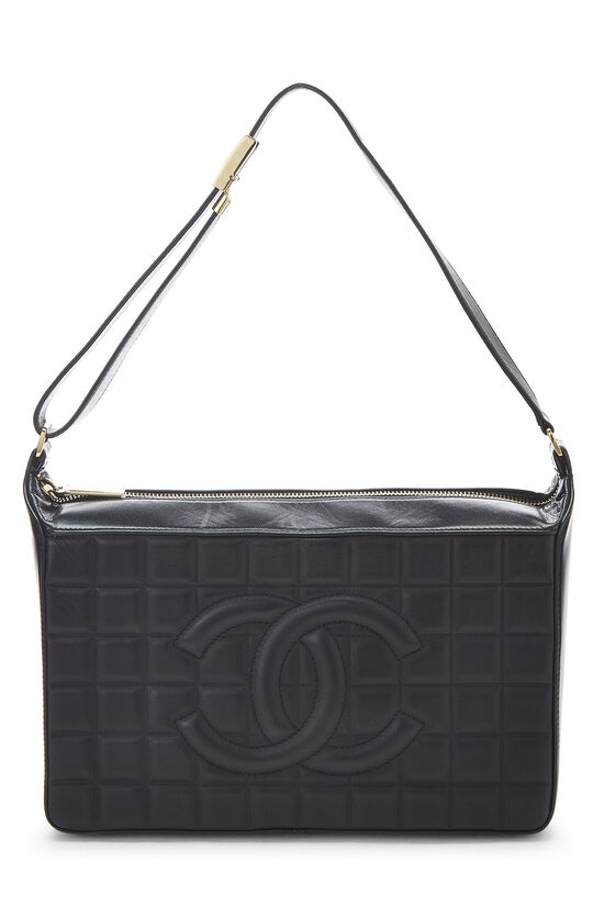 Black Lambskin Chocolate Bar Shoulder Bag, , large image number 1