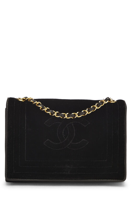 Black Velvet Triborder Shoulder Bag Small, , large image number 0