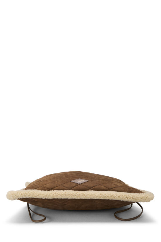 Brown Shearling Le Pochon Tote, , large image number 4