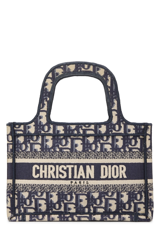Navy Diorissimo Canvas Book Tote Mini, , large image number 0