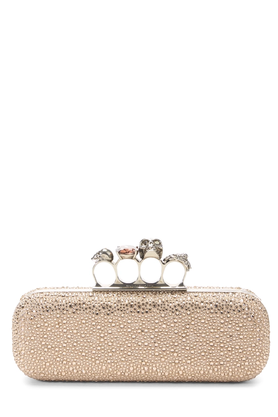Pink Embellished Knuckle Clutch, , large image number 0