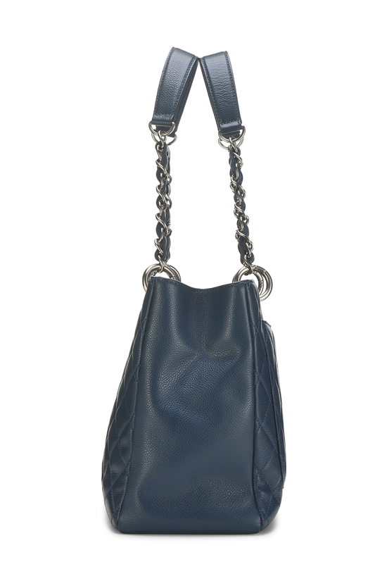 Blue Quilted Caviar Grand Shopping Tote (GST), , large image number 2