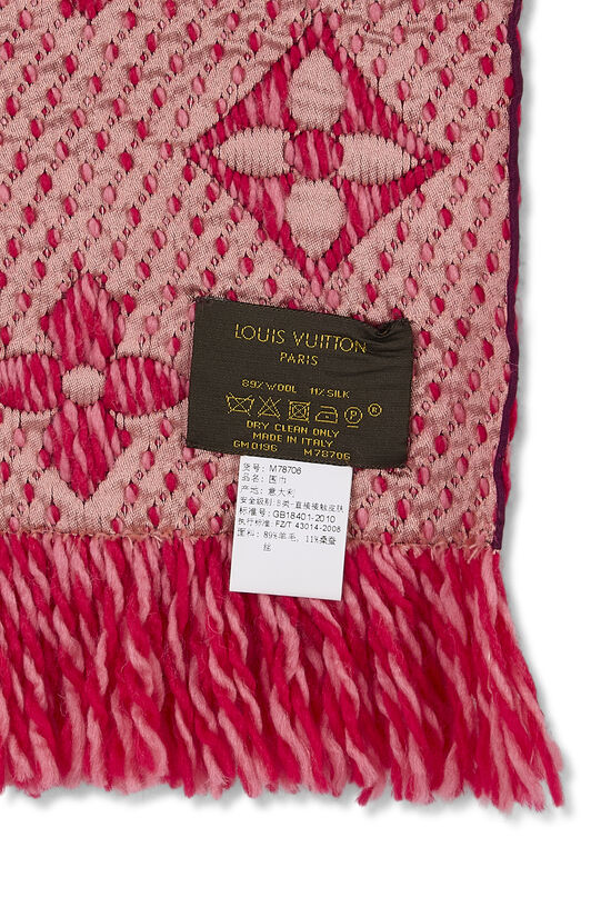 Pink Wool Logomania Scarf, , large image number 1